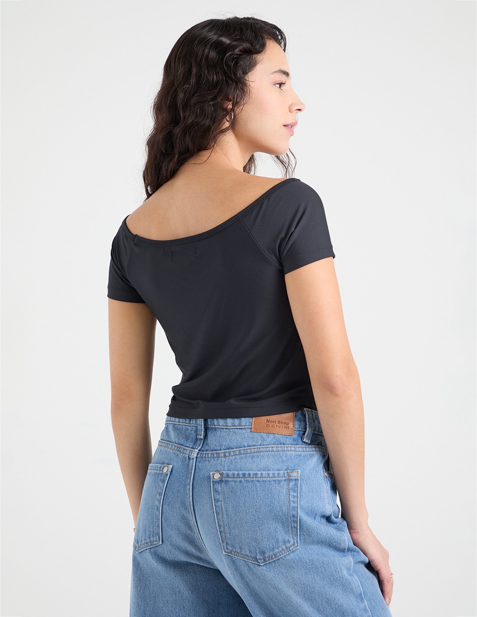 PLAYERA NSM25380-08 NON STO, EG, NEGRO