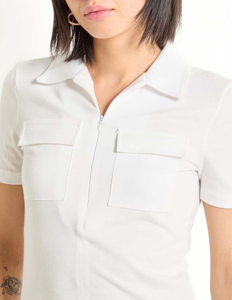 Blusa manga corta para mujer 4
