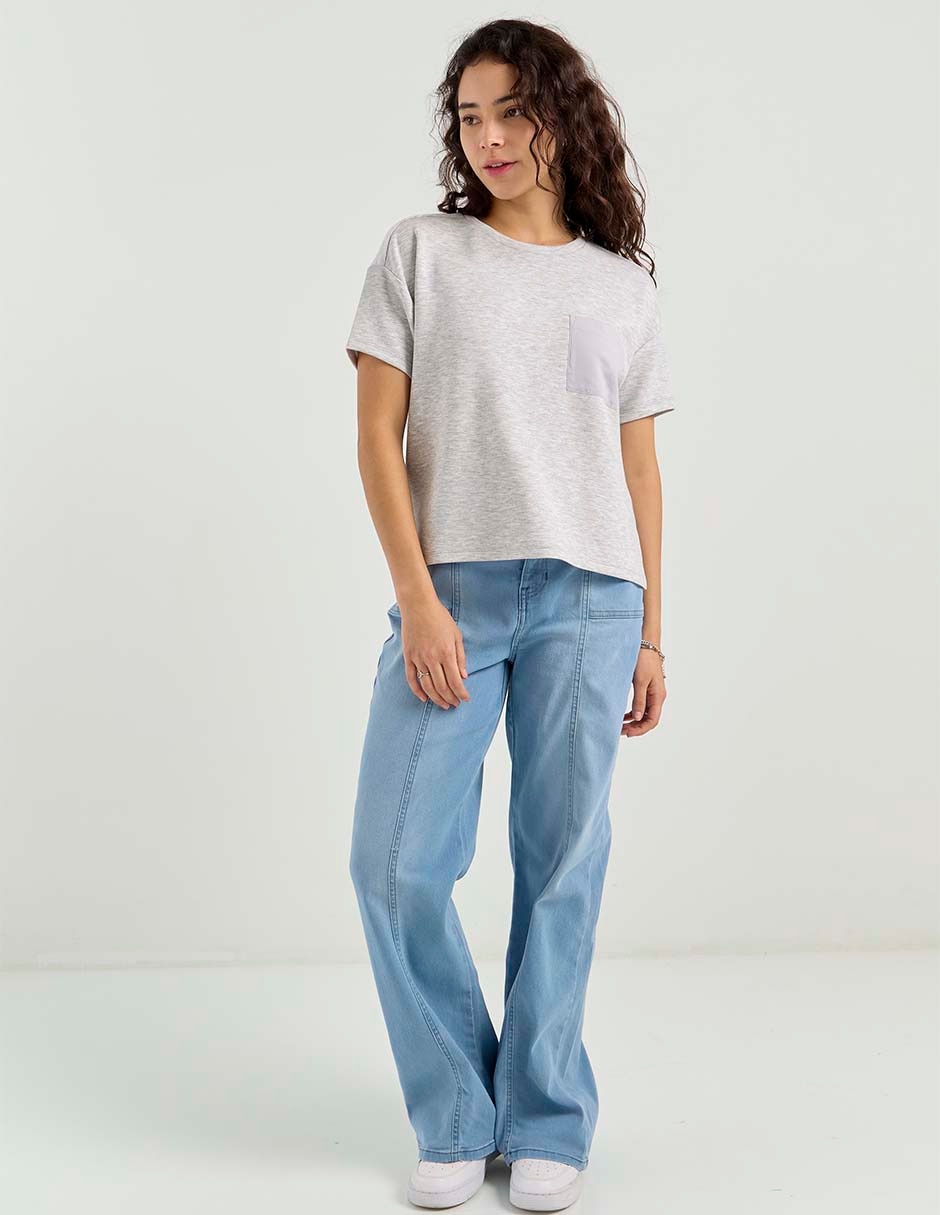 Jeans relaxed wide leg para mujer 3