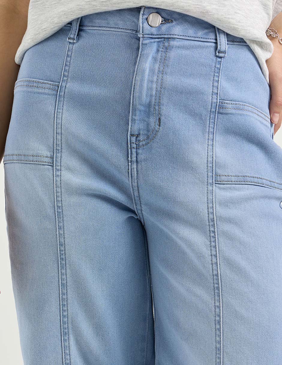 Jeans relaxed wide leg para mujer 4