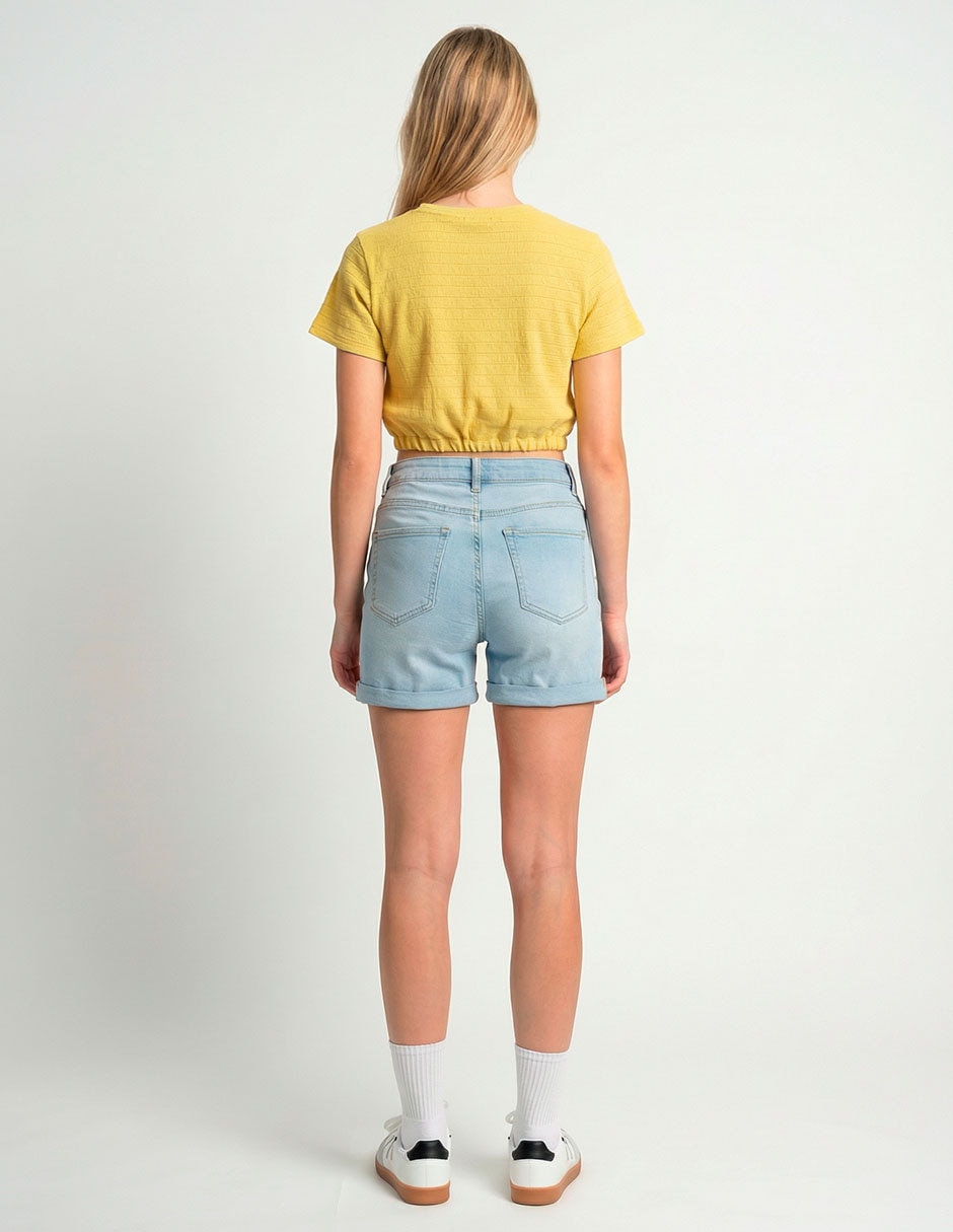Playera manga corta cuello redondo para mujer 2