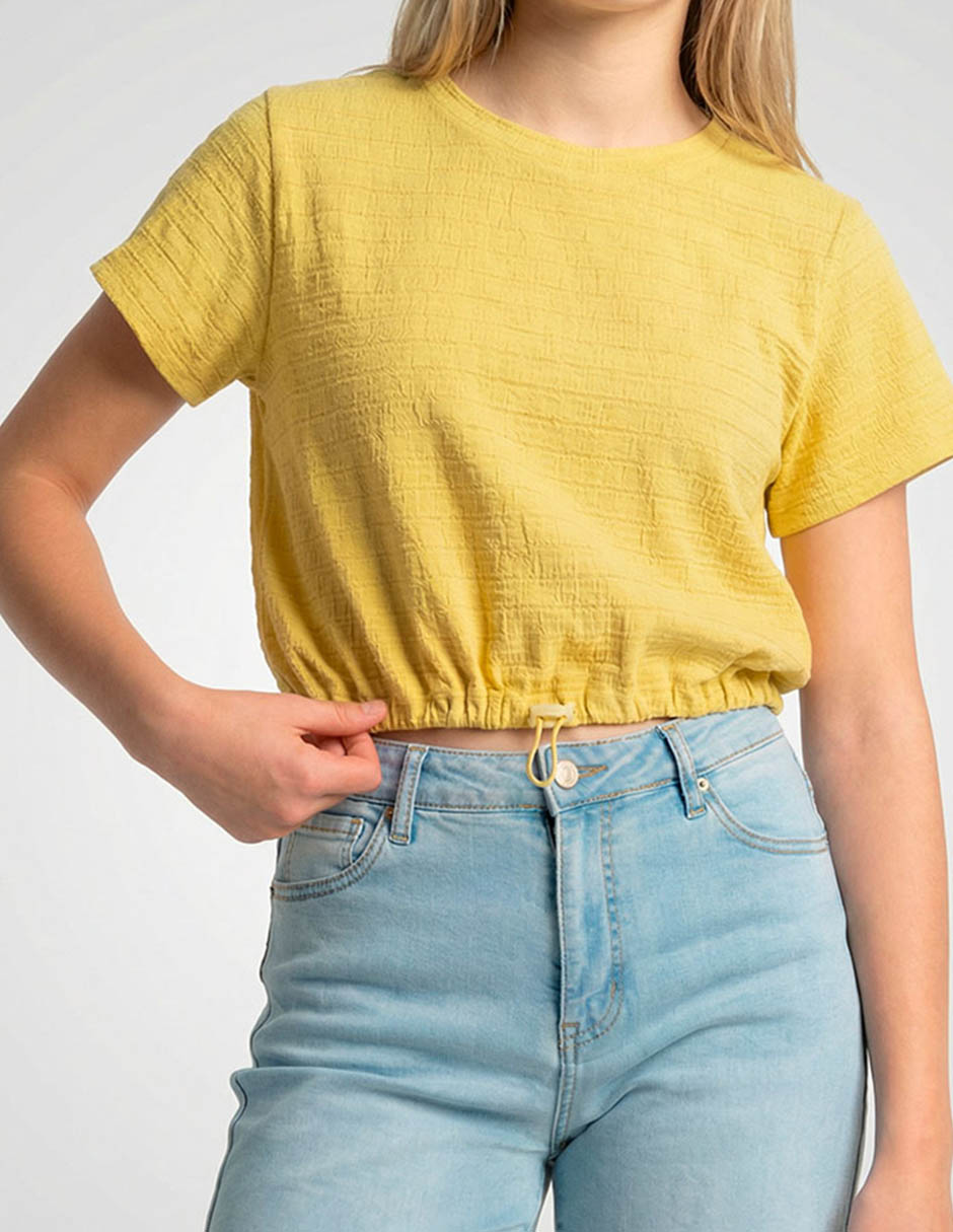 Playera manga corta cuello redondo para mujer 4