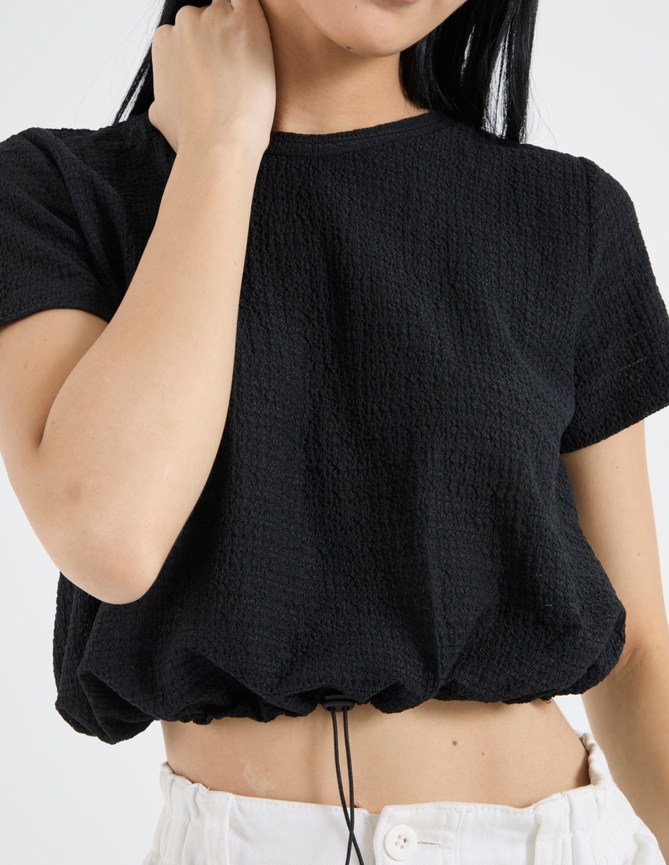 Playera manga corta Non Stop cuello redondo para mujer