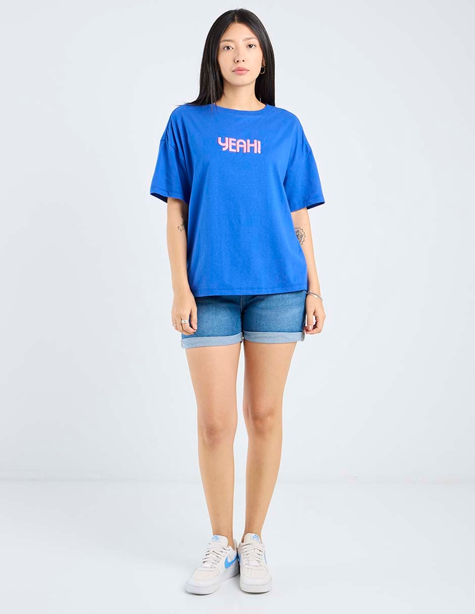 Playera manga corta cuello redondo para mujer 2