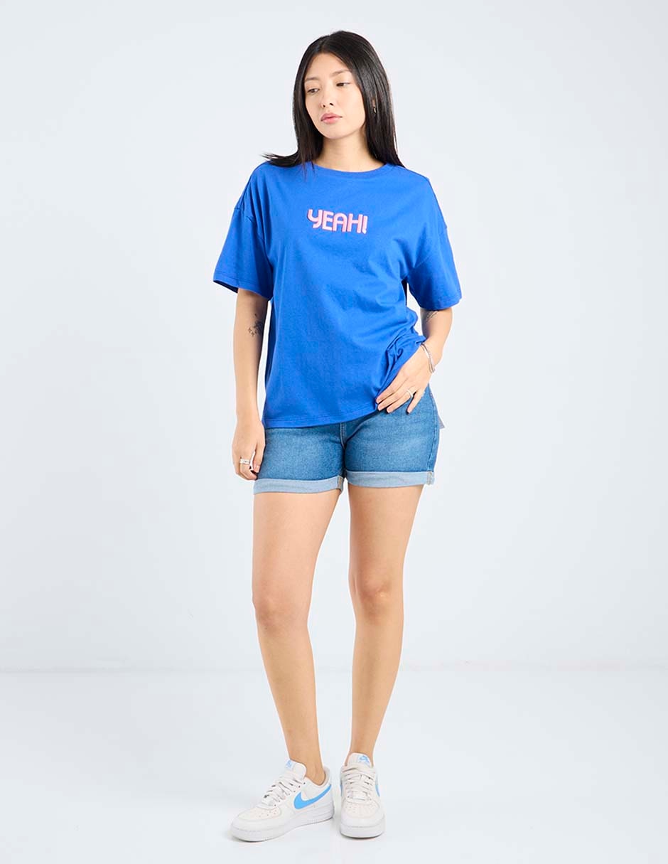 Playera manga corta cuello redondo para mujer 3