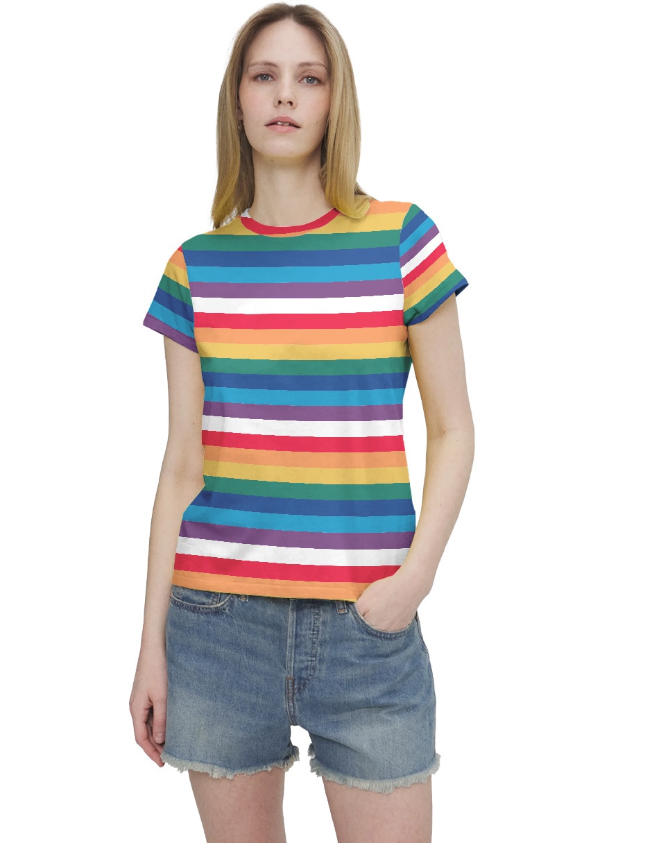 Playera manga corta cuello redondo para mujer Playera manga corta cuello redondo para mujer