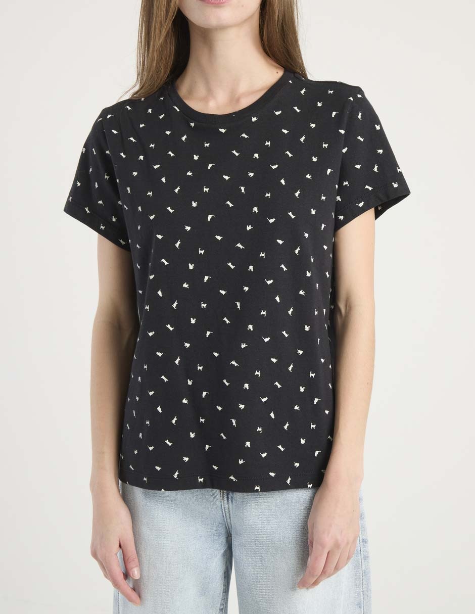 Playera manga corta cuello redondo para mujer 5