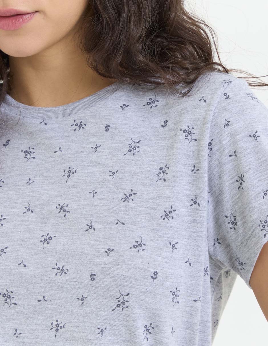 Playera manga corta cuello redondo para mujer 4