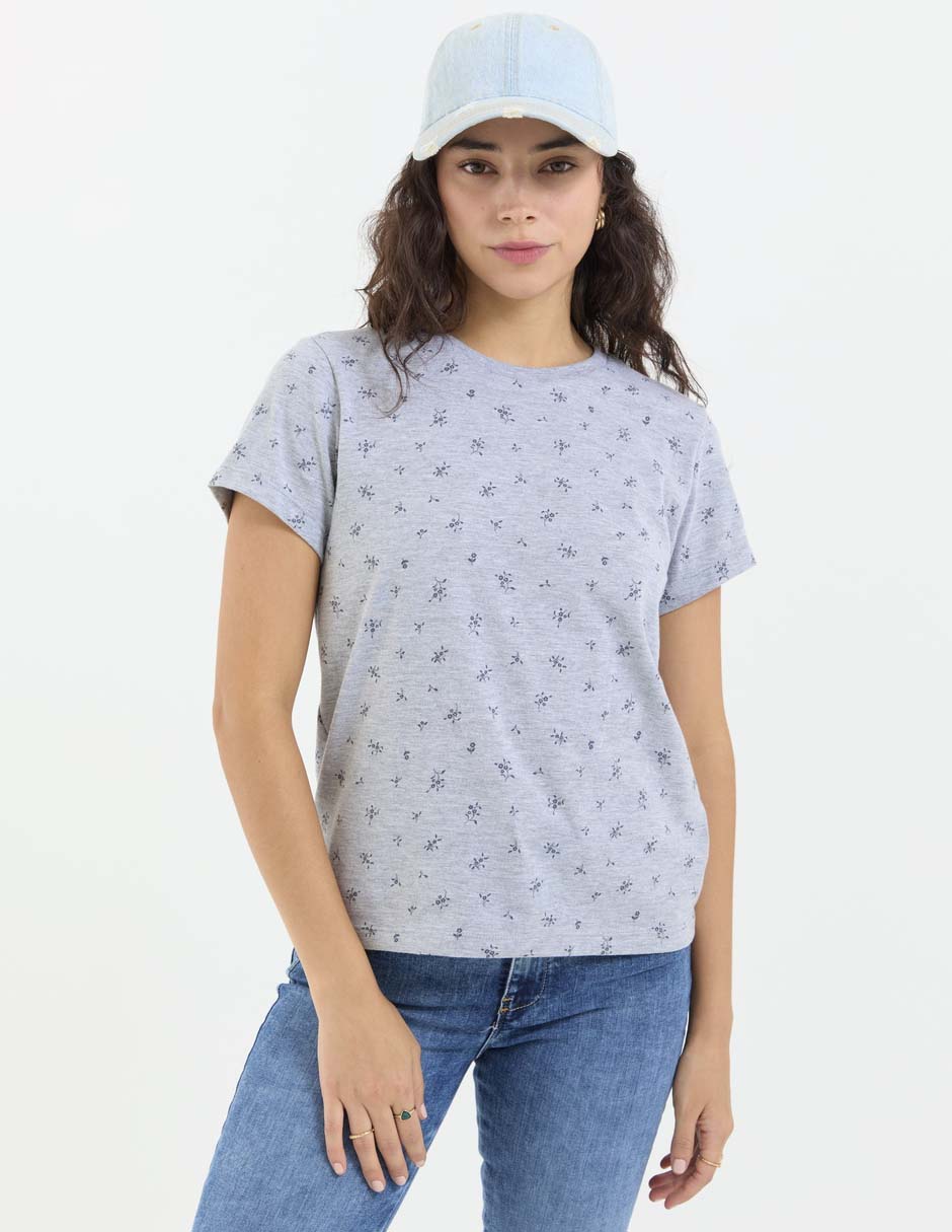 Playera manga corta cuello redondo para mujer 5