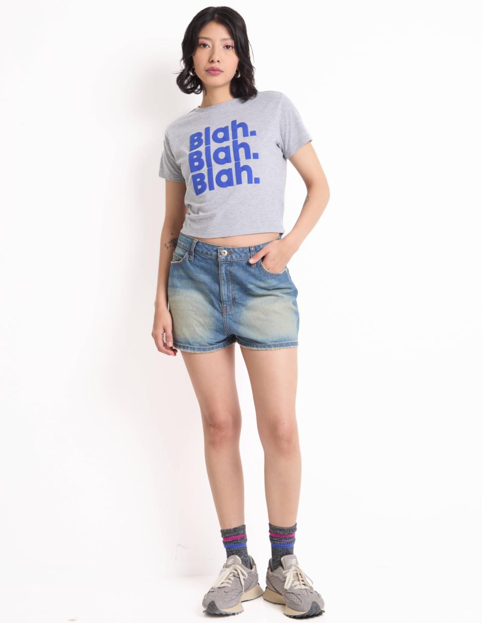 Playera manga corta cuello redondo para mujer 3