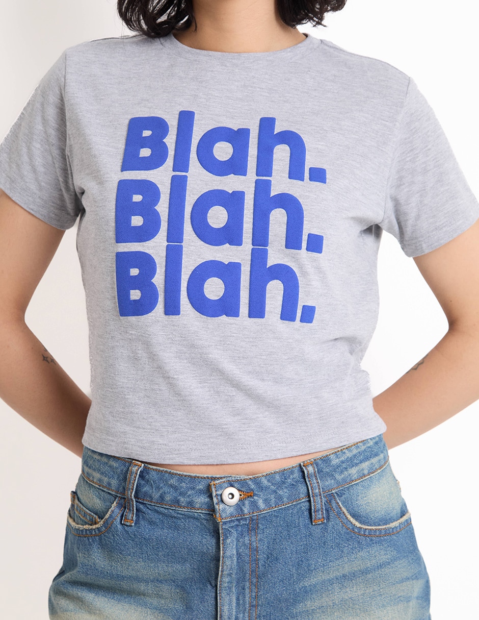 Playera manga corta cuello redondo para mujer 4