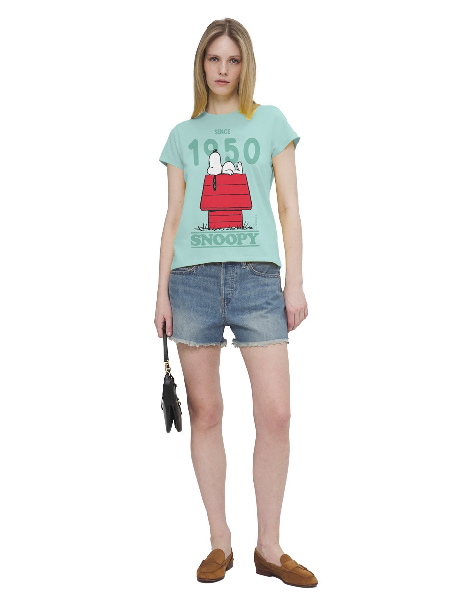 Playera manga corta cuello redondo para mujer 3