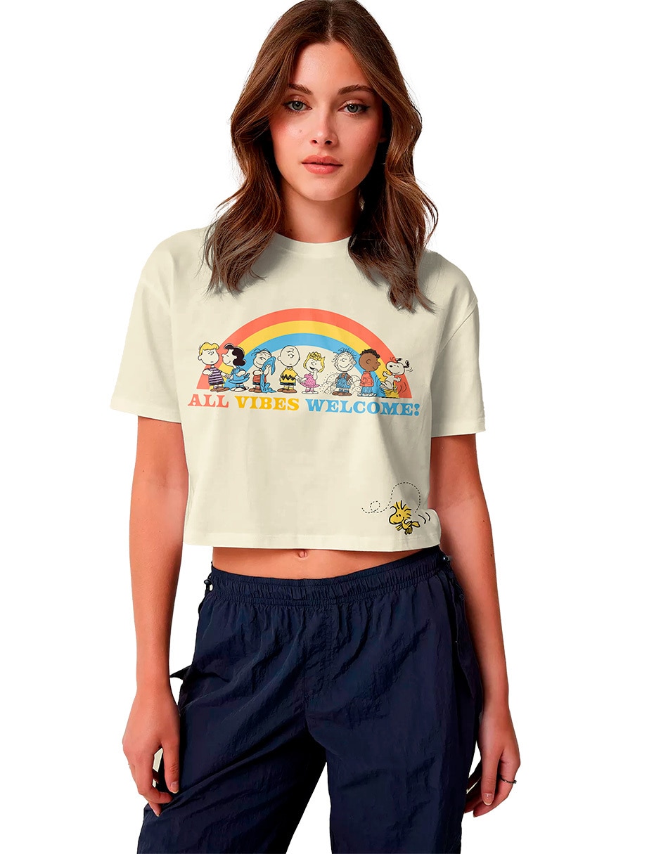 Playera manga corta cuello redondo para mujer 1