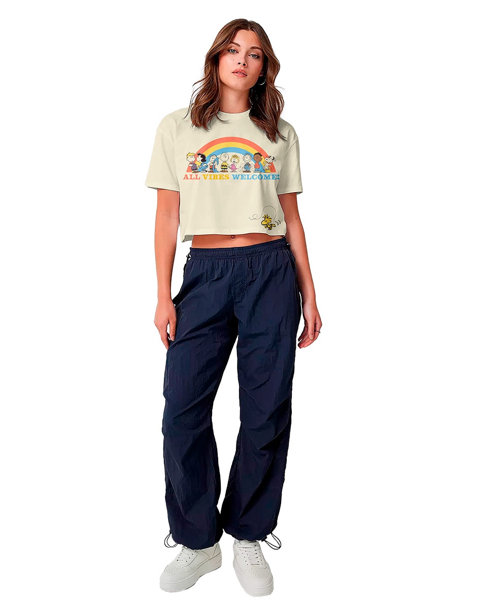 Playera manga corta cuello redondo para mujer 3