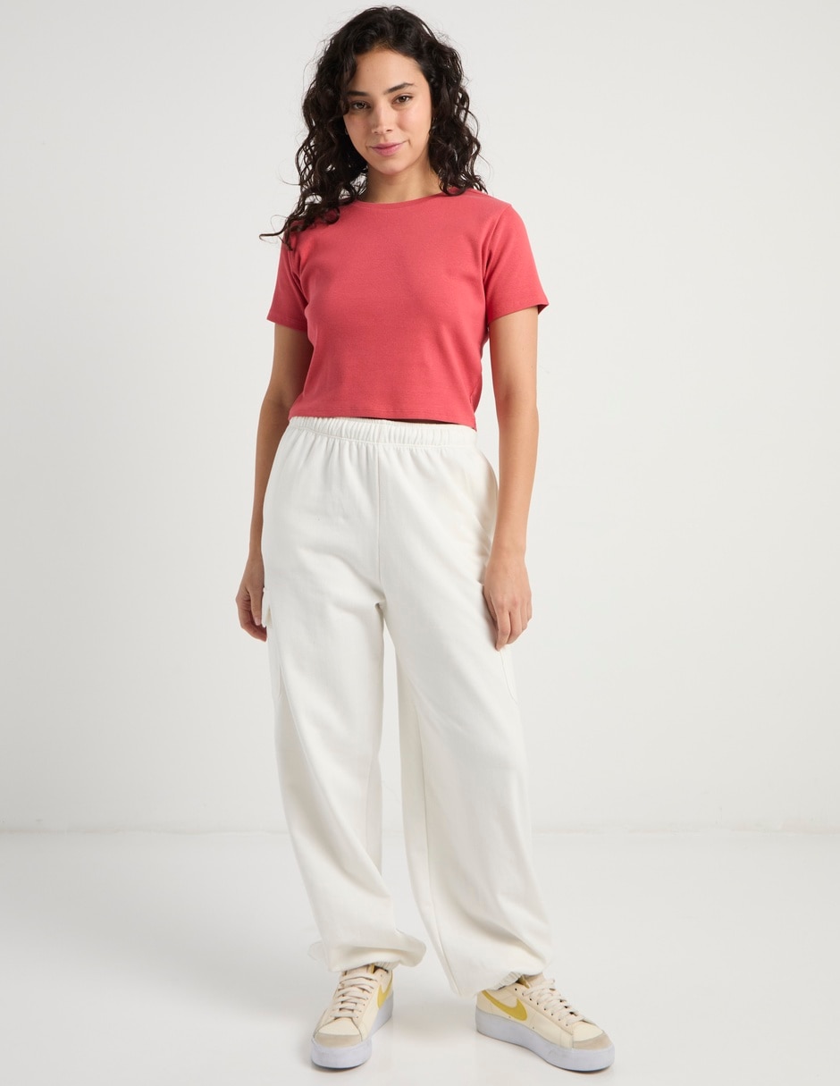 Pants wide leg con elástico para mujer 2