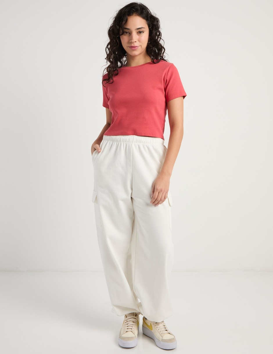 Pants wide leg con elástico para mujer 3