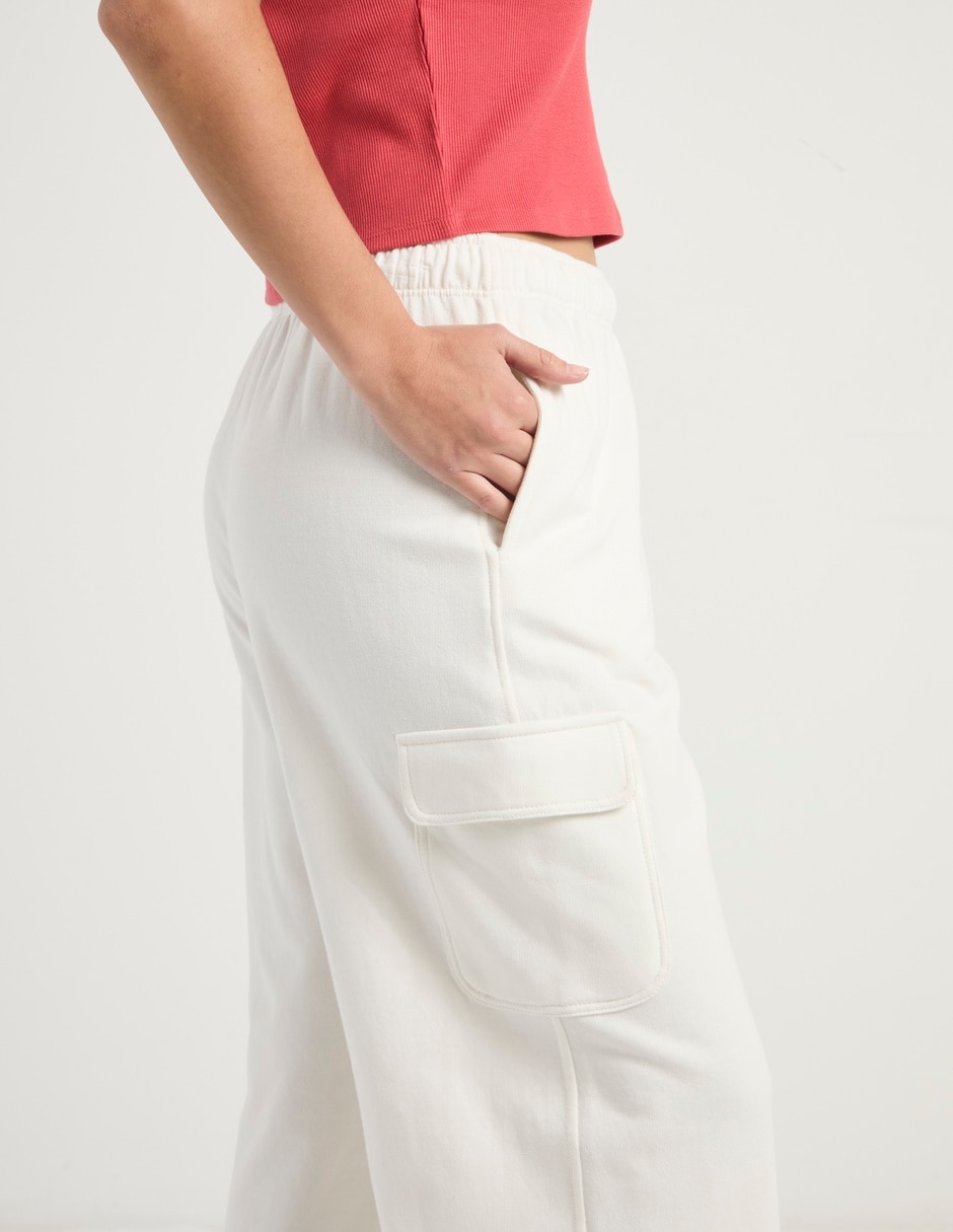Pants wide leg con elástico para mujer 5