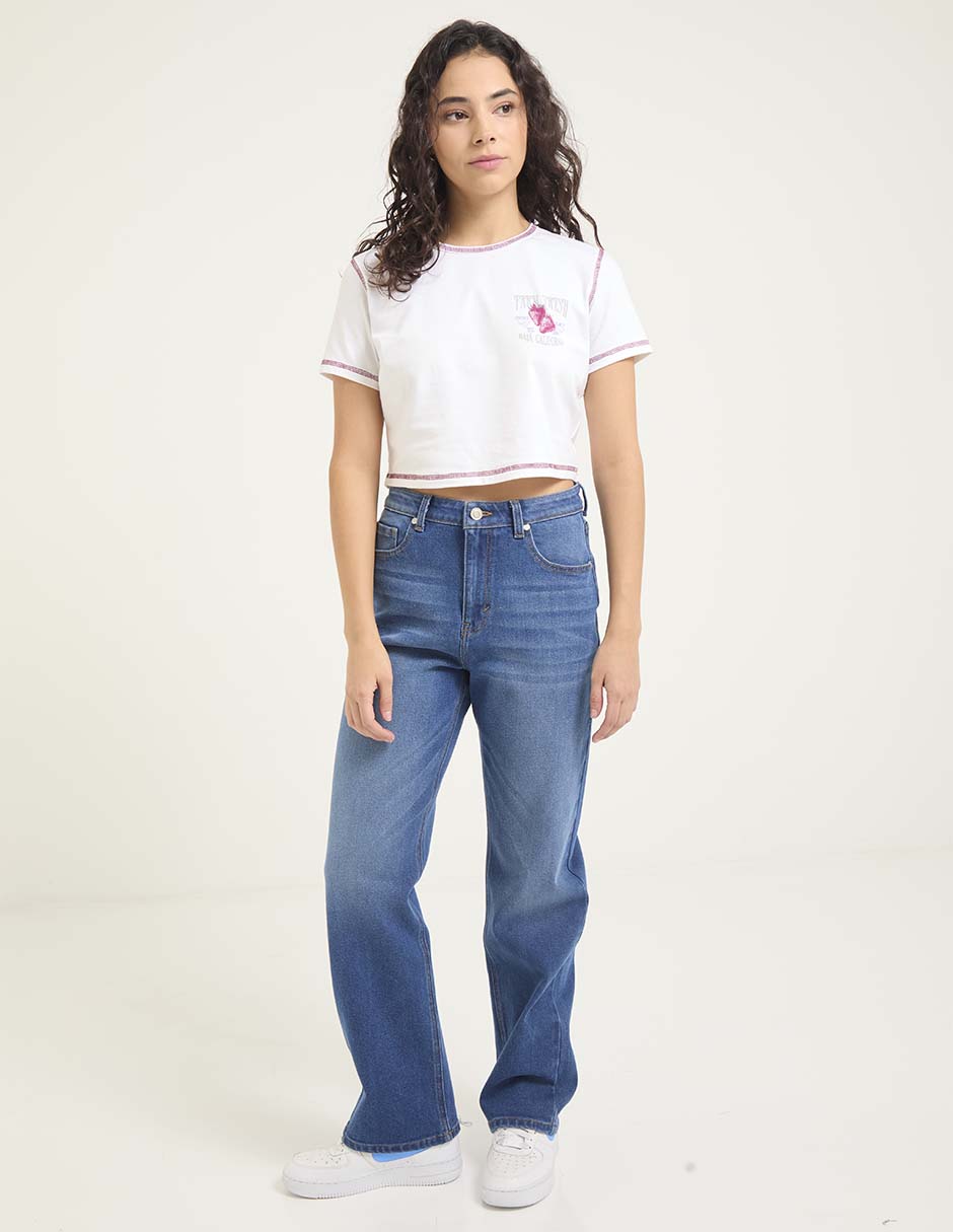 Jeans straight cintura media Non Stop para mujer