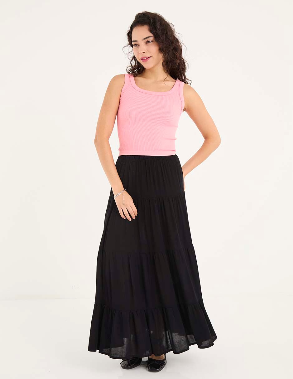 Top cuello redondo tirante ancho 3