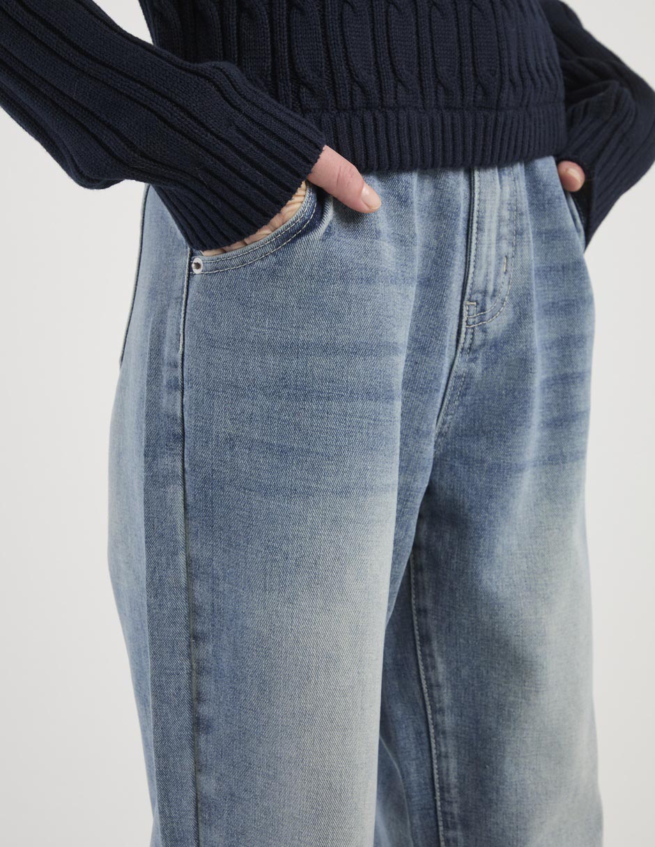 Jeans straight corte cintura para mujer 4
