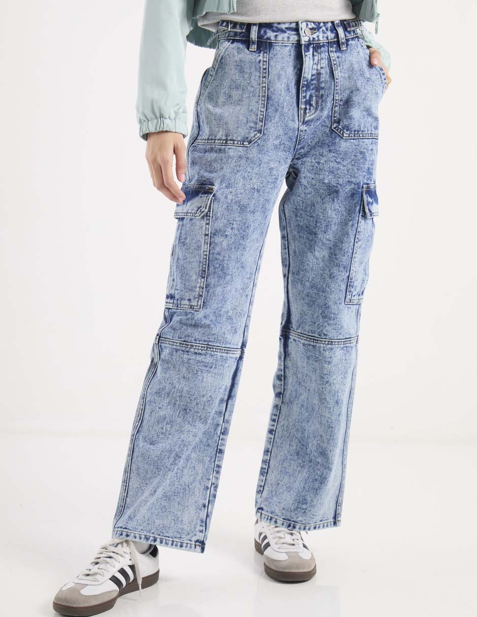 Jeans cargo relajado para mujer Jeans cargo relajado para mujer