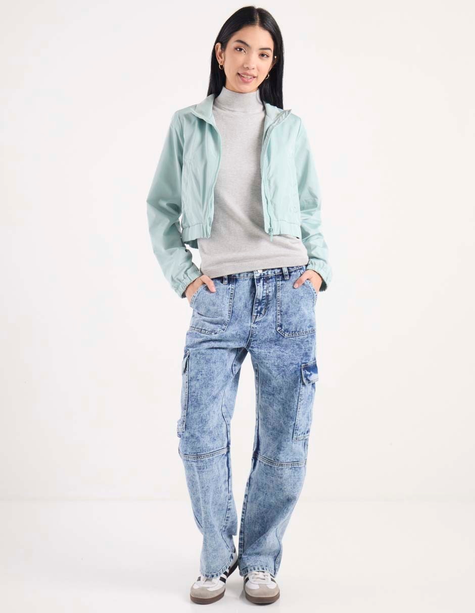 Jeans cargo relajado para mujer 3