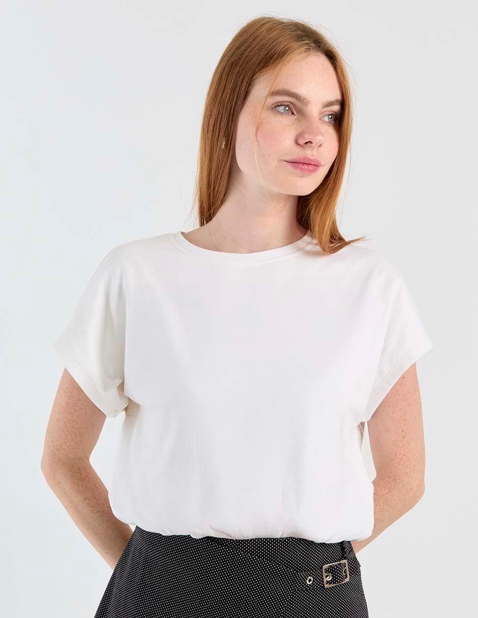 Playera manga corta cuello redondo para mujer Playera manga corta cuello redondo para mujer