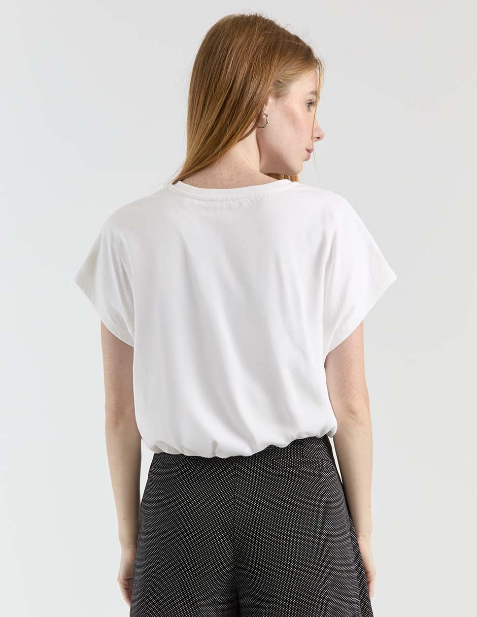 Playera manga corta cuello redondo para mujer 2