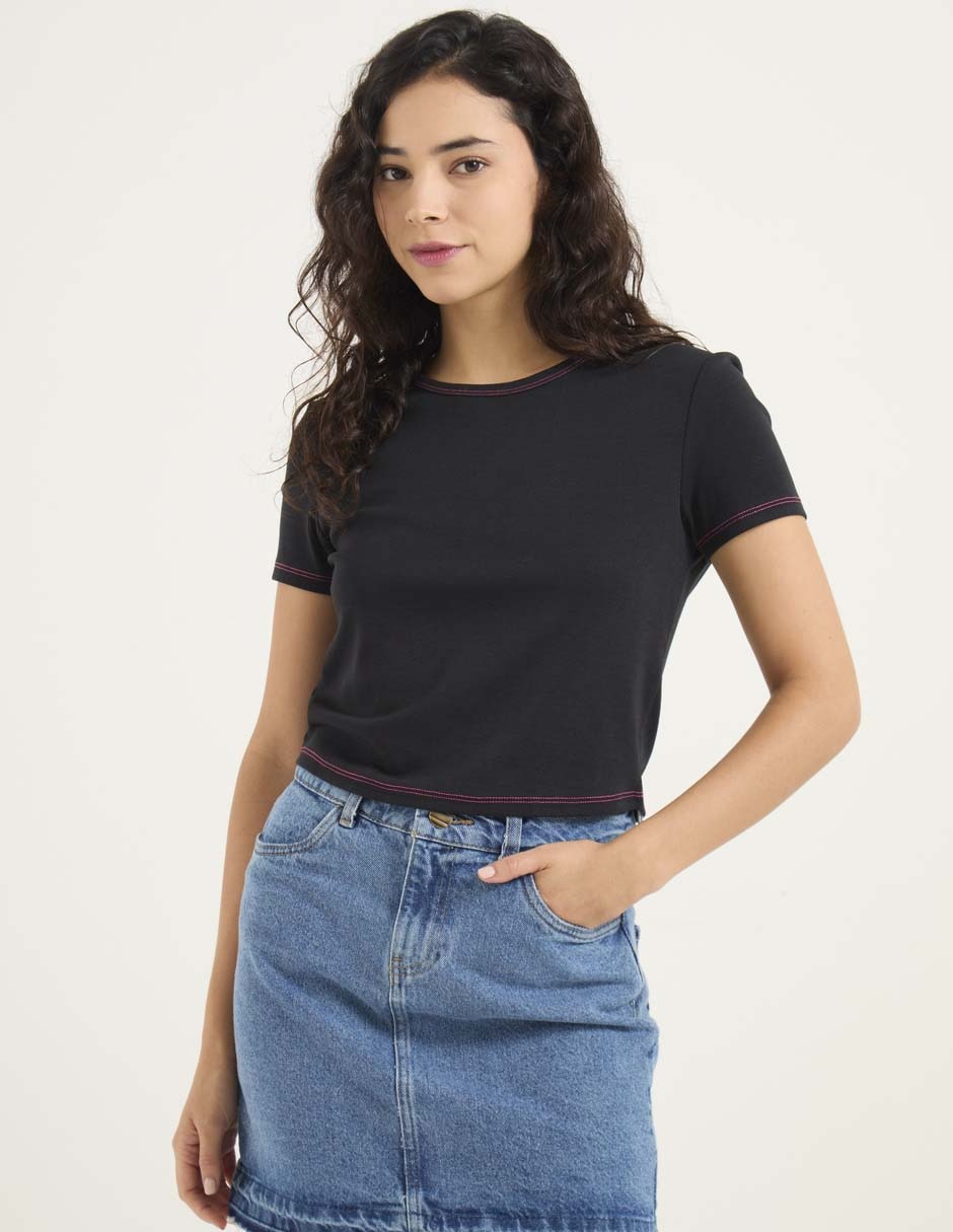 PLAYERA NSM26010-01 NON STOP, M, NEGRO