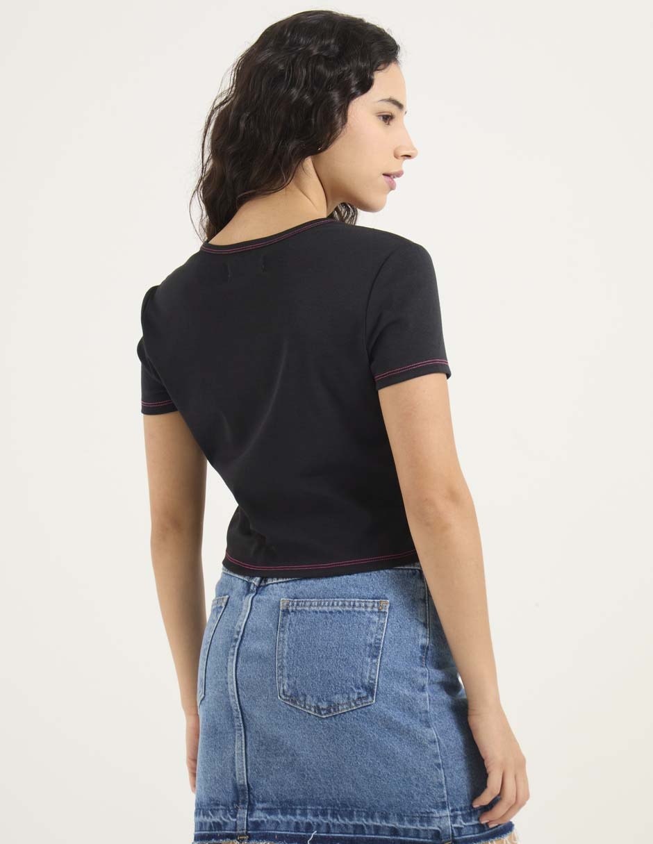PLAYERA NSM26010-01 NON STOP, M, NEGRO