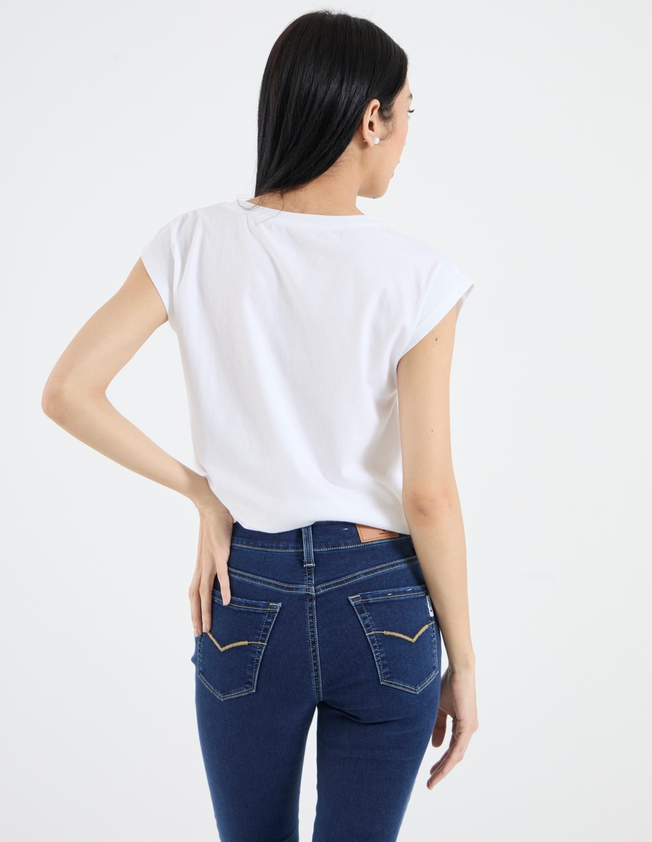 Playera manga corta cuello redondo para mujer 2