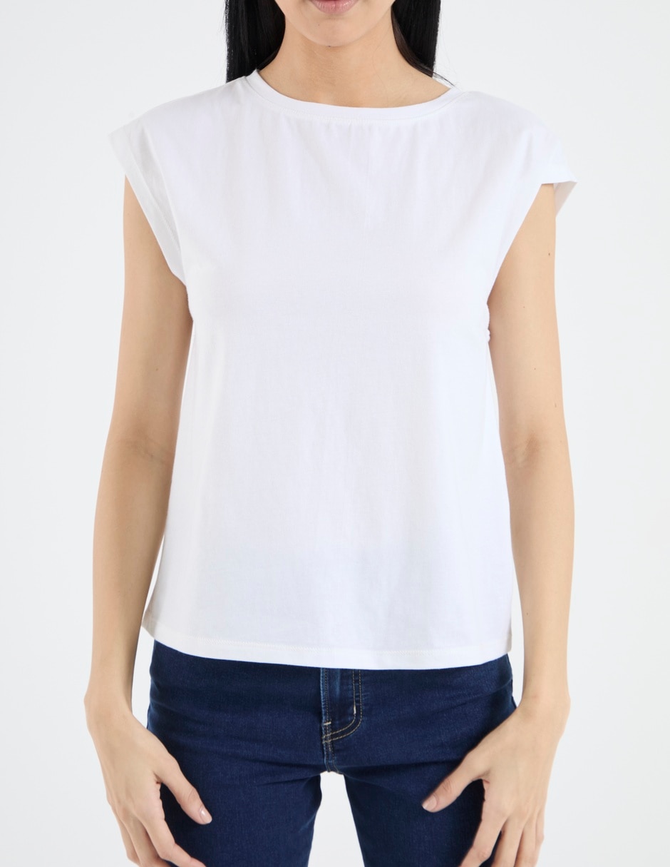 Playera manga corta cuello redondo para mujer 5