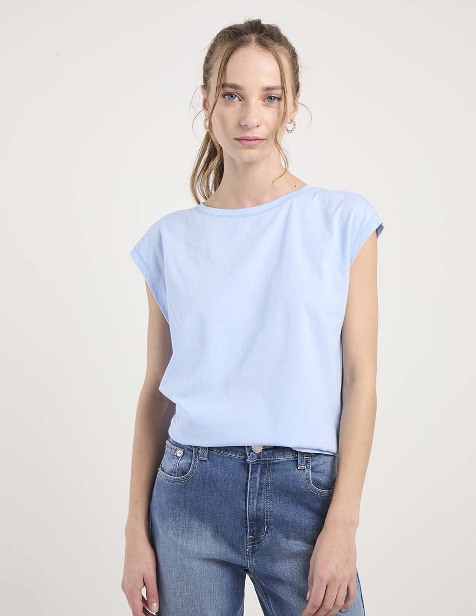Playera manga corta cuello redondo para mujer Playera manga corta cuello redondo para mujer