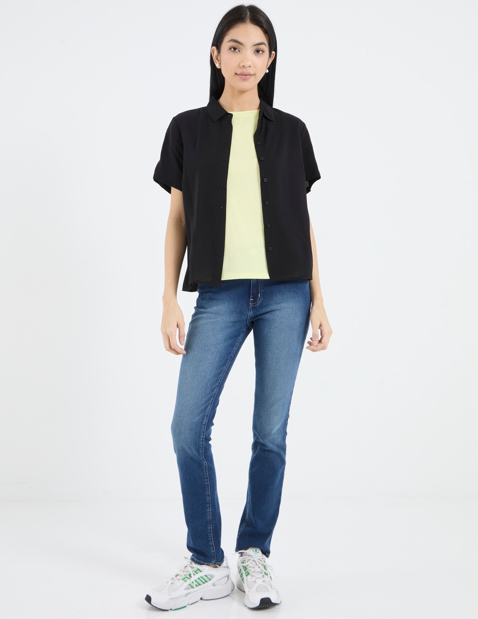 Playera manga corta cuello redondo para mujer 3