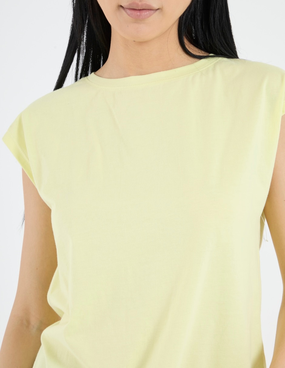 Playera manga corta cuello redondo para mujer 4