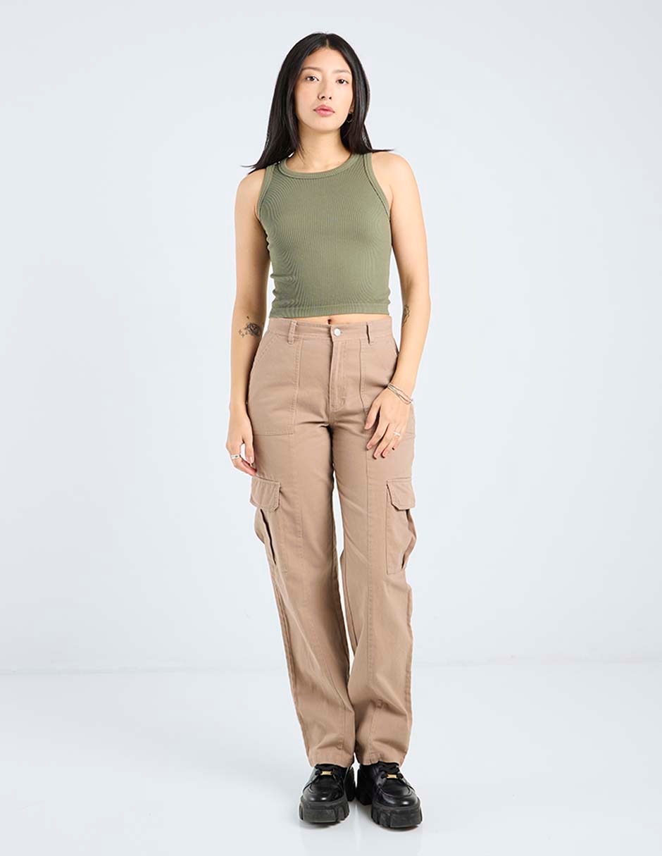 Pantalón cargo straight para mujer 3