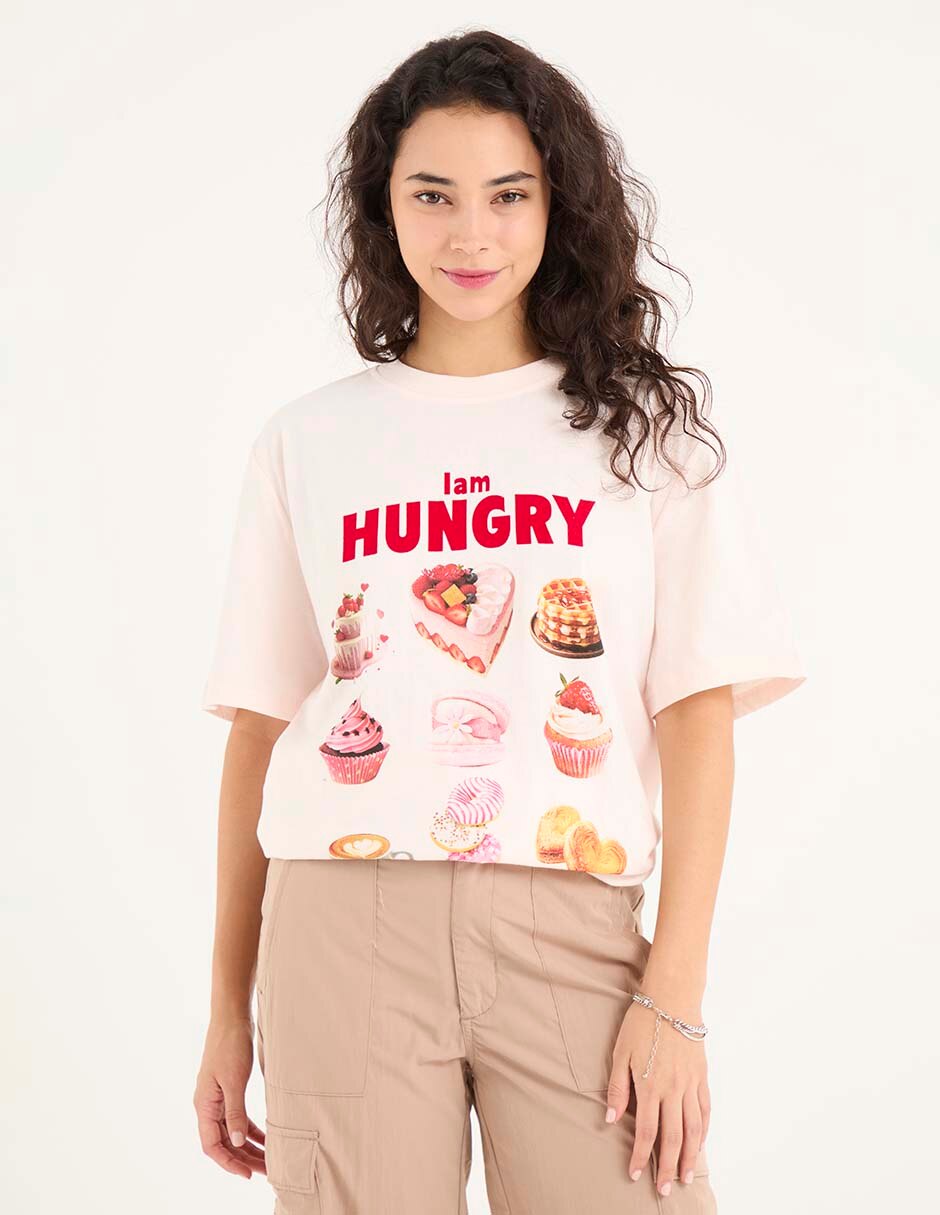 Playera manga corta cuello redondo para mujer Playera manga corta cuello redondo para mujer