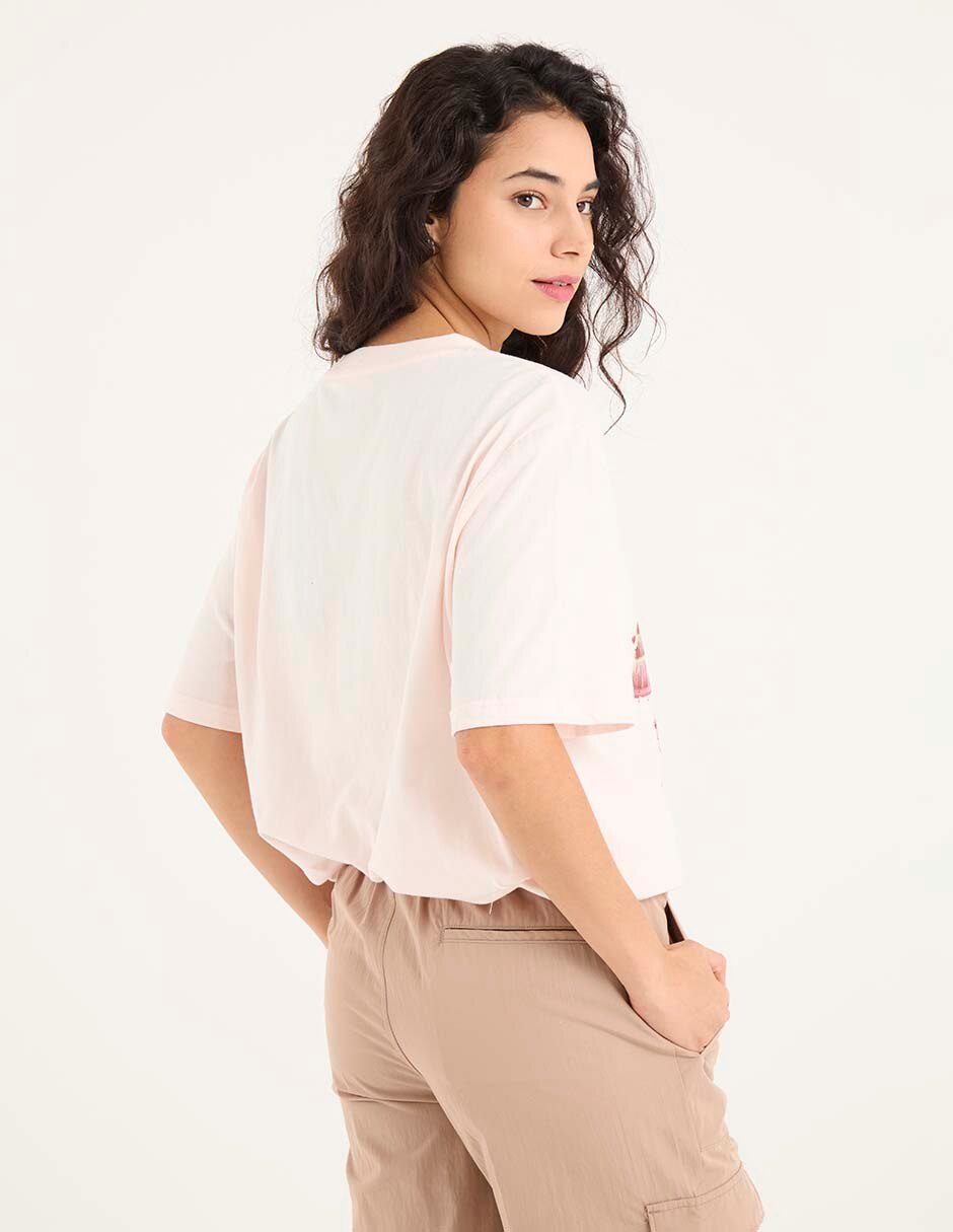 Playera manga corta cuello redondo para mujer 2