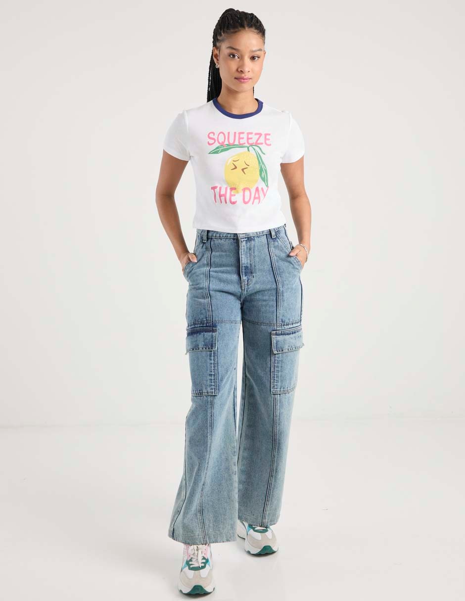Playera manga corta Non Stop cuello redondo para mujer 3