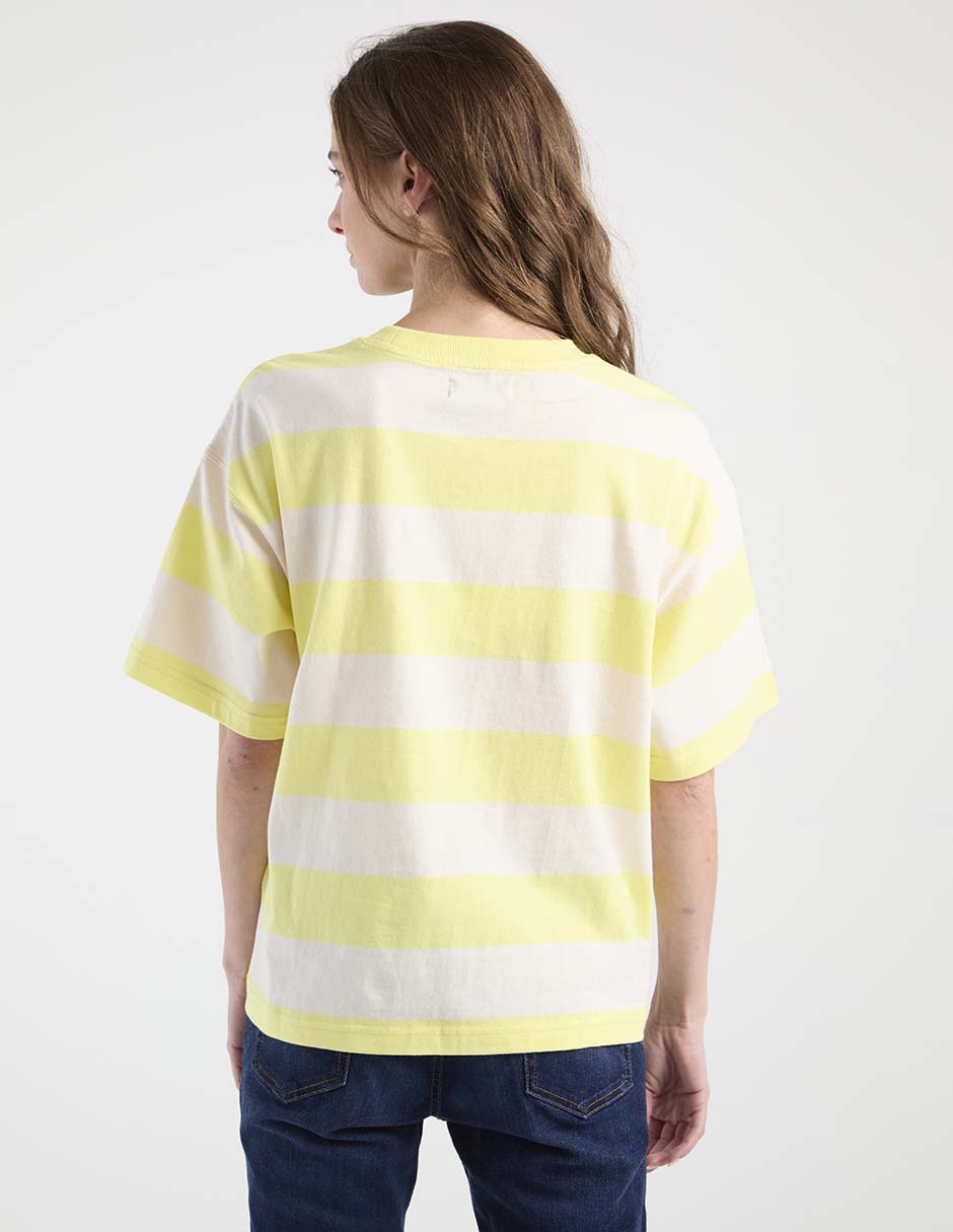 Playera manga al codo cuello redondo para mujer 2