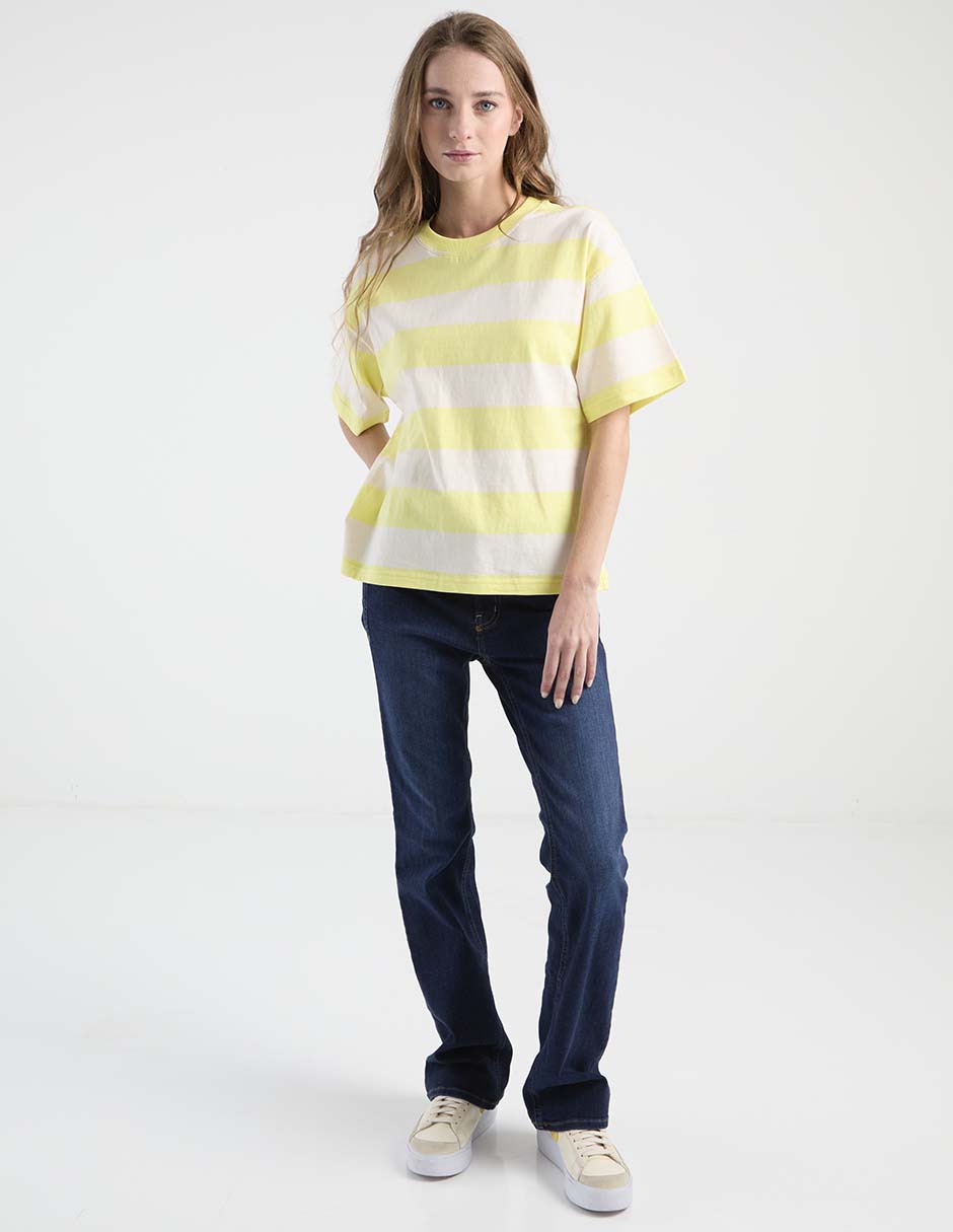 Playera manga al codo cuello redondo para mujer 3