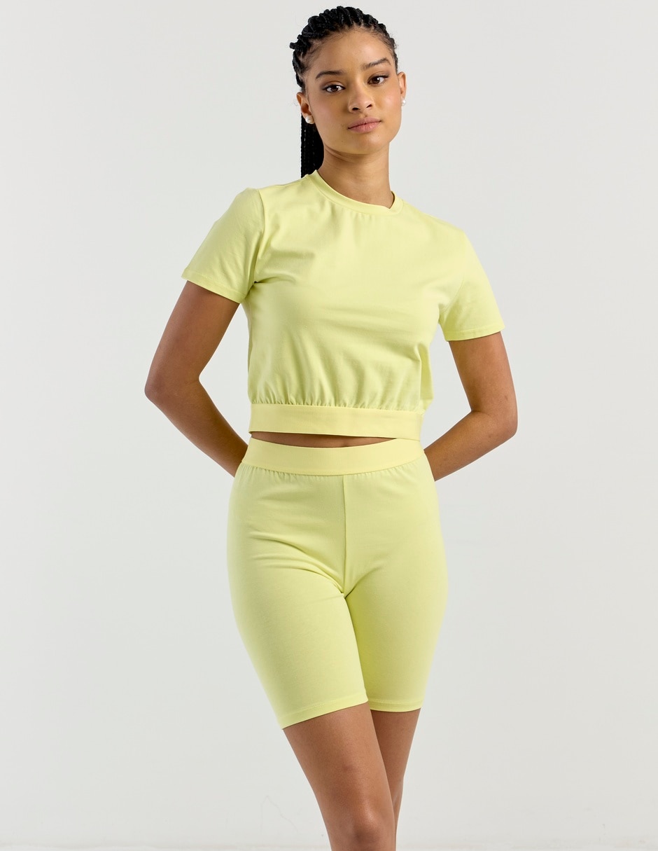 Playera manga corta cuello redondo para mujer 2
