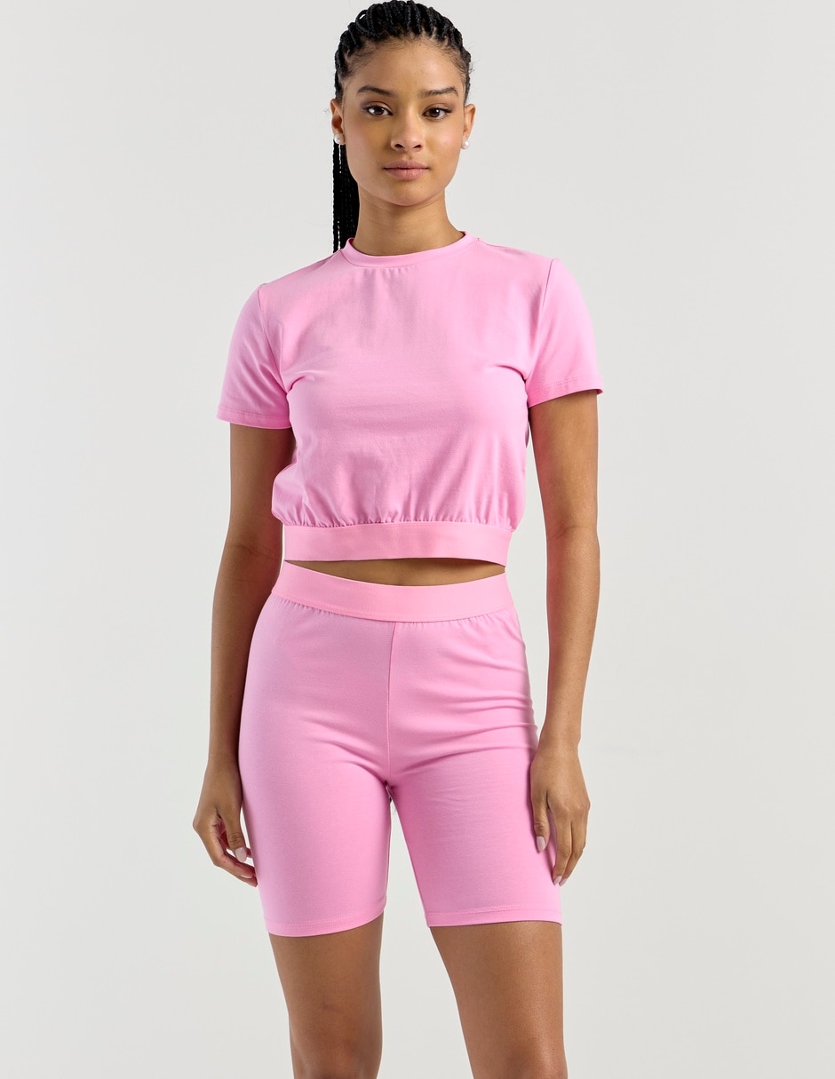 Playera manga corta Non Stop cuello redondo para mujer