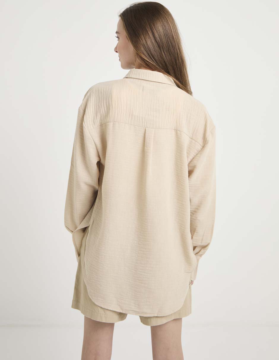 Blusa camisera manga larga para mujer 2