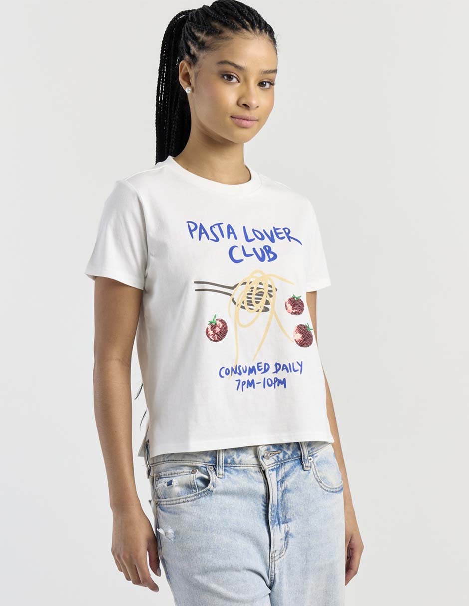 Blusa manga corta cuello redondo para mujer Blusa manga corta cuello redondo para mujer