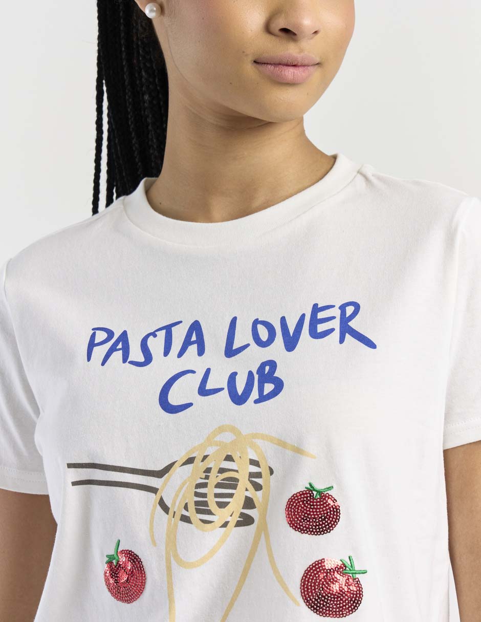 Blusa manga corta cuello redondo para mujer 4