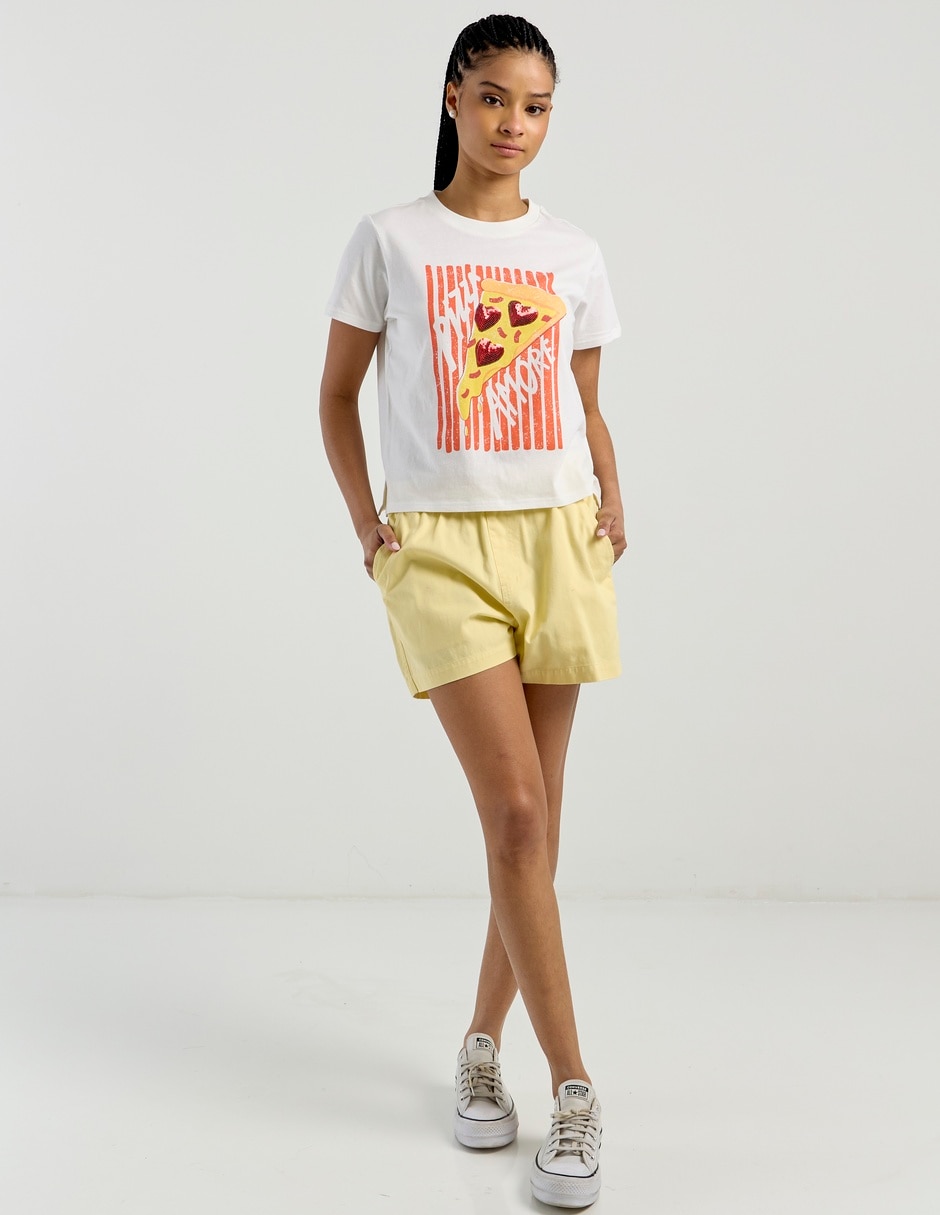 Playera manga corta cuello redondo para mujer 3