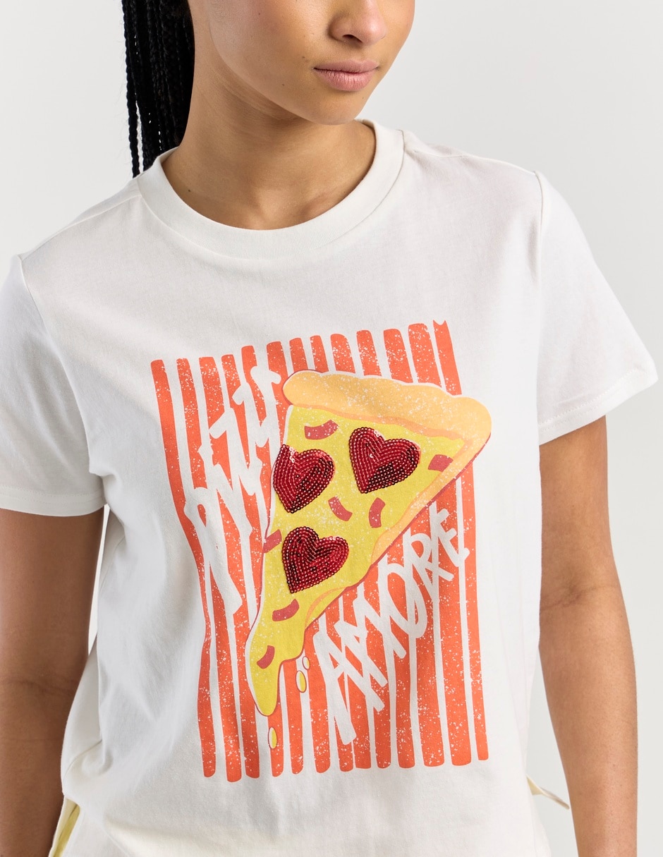 Playera manga corta cuello redondo para mujer 5