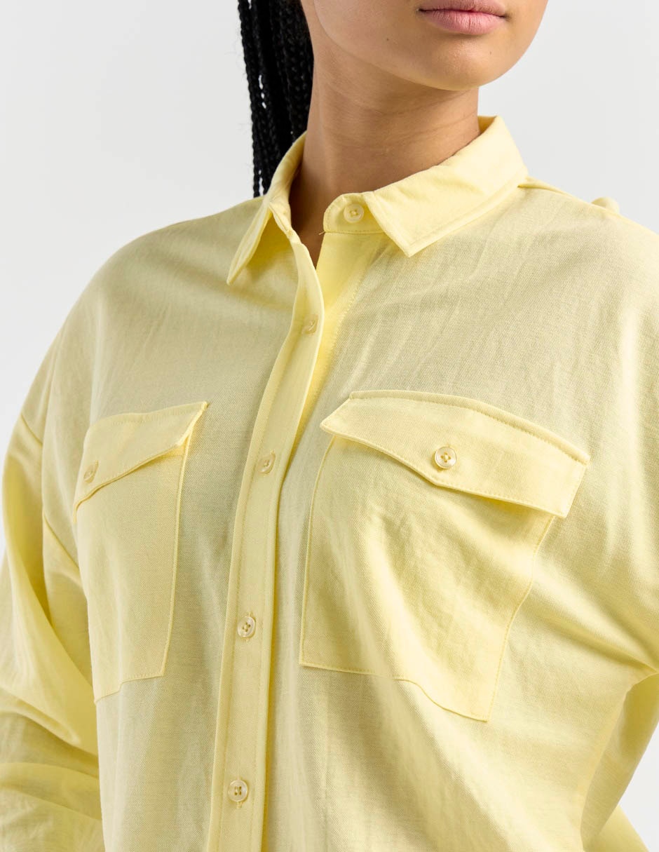 Blusa camisera Non Stop manga larga para mujer
