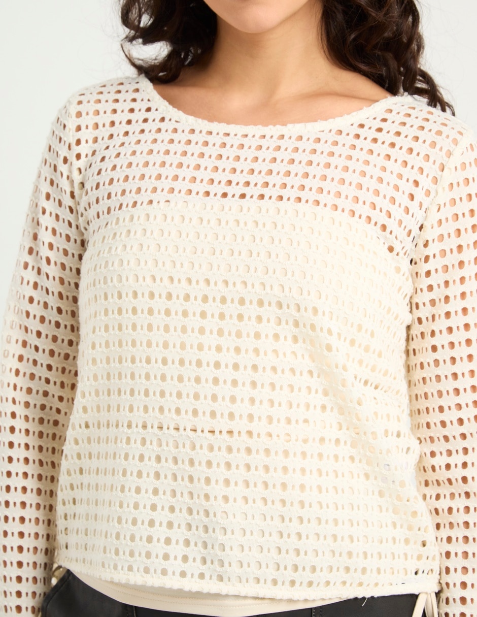 Suéter cuello redondo para mujer 5